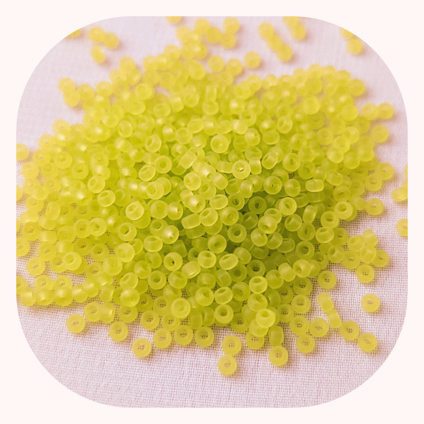 Transparent Matte Lime - Single - Miyuki Rounds