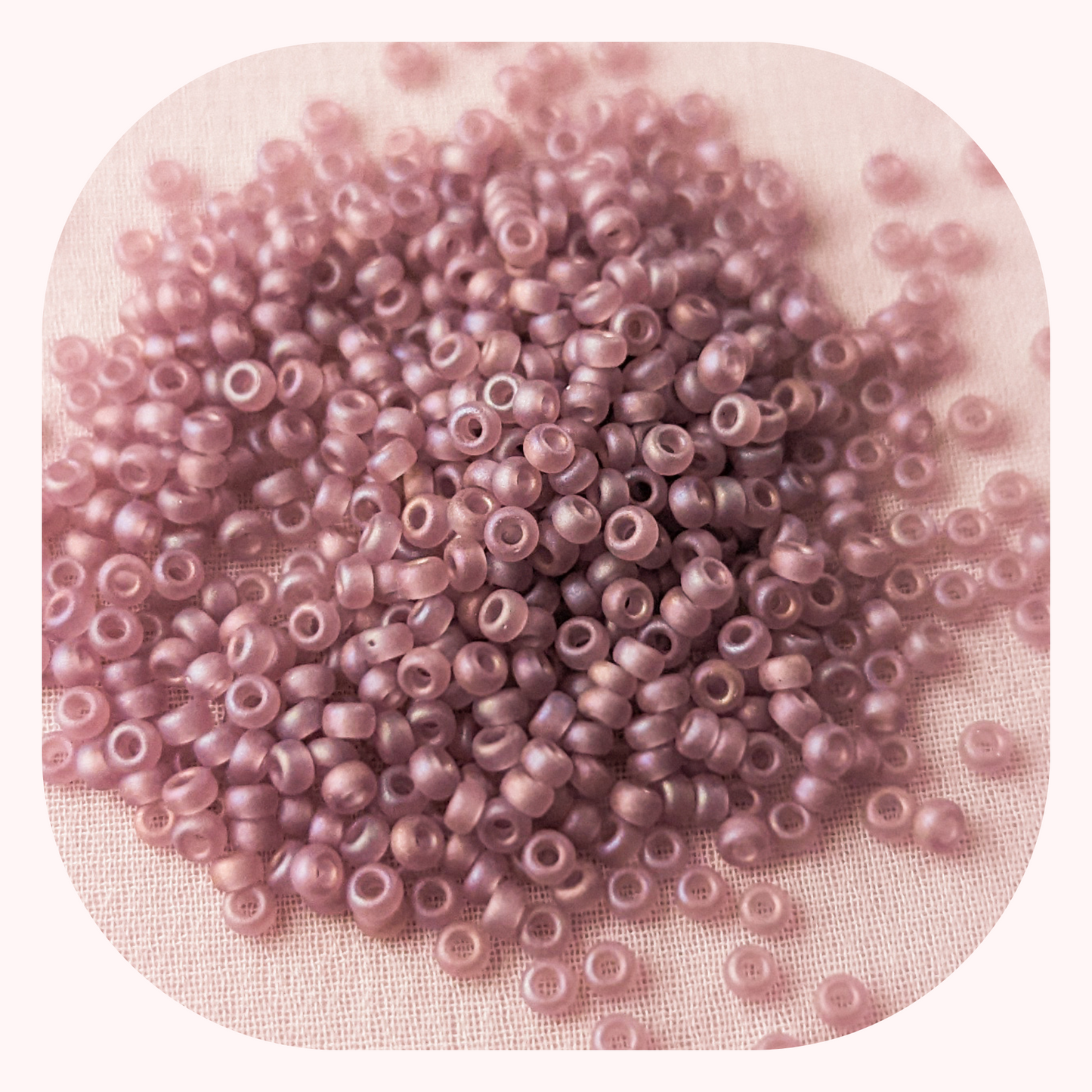 Transp. Matte Mauve Rainbow - Single - Miyuki Rounds