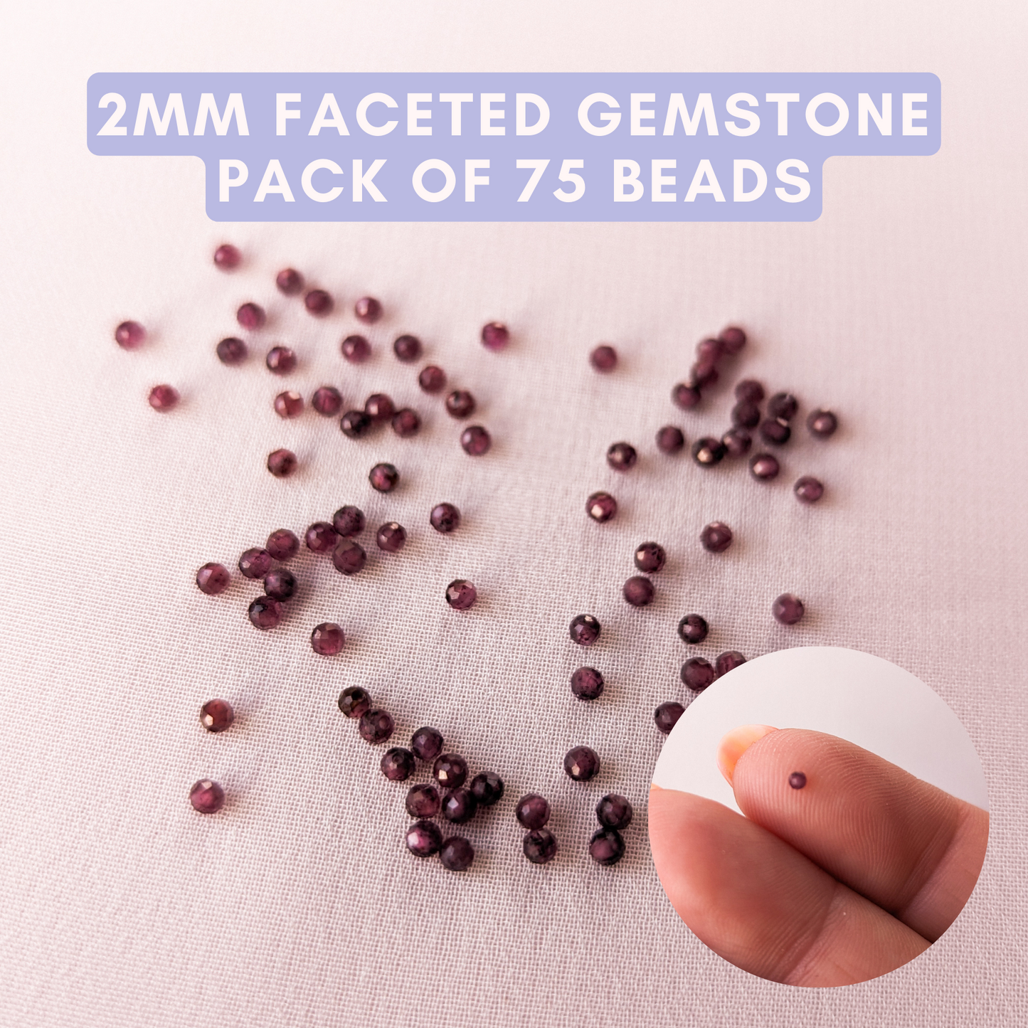 2mm Faceted Round - Garnet Grade AAA