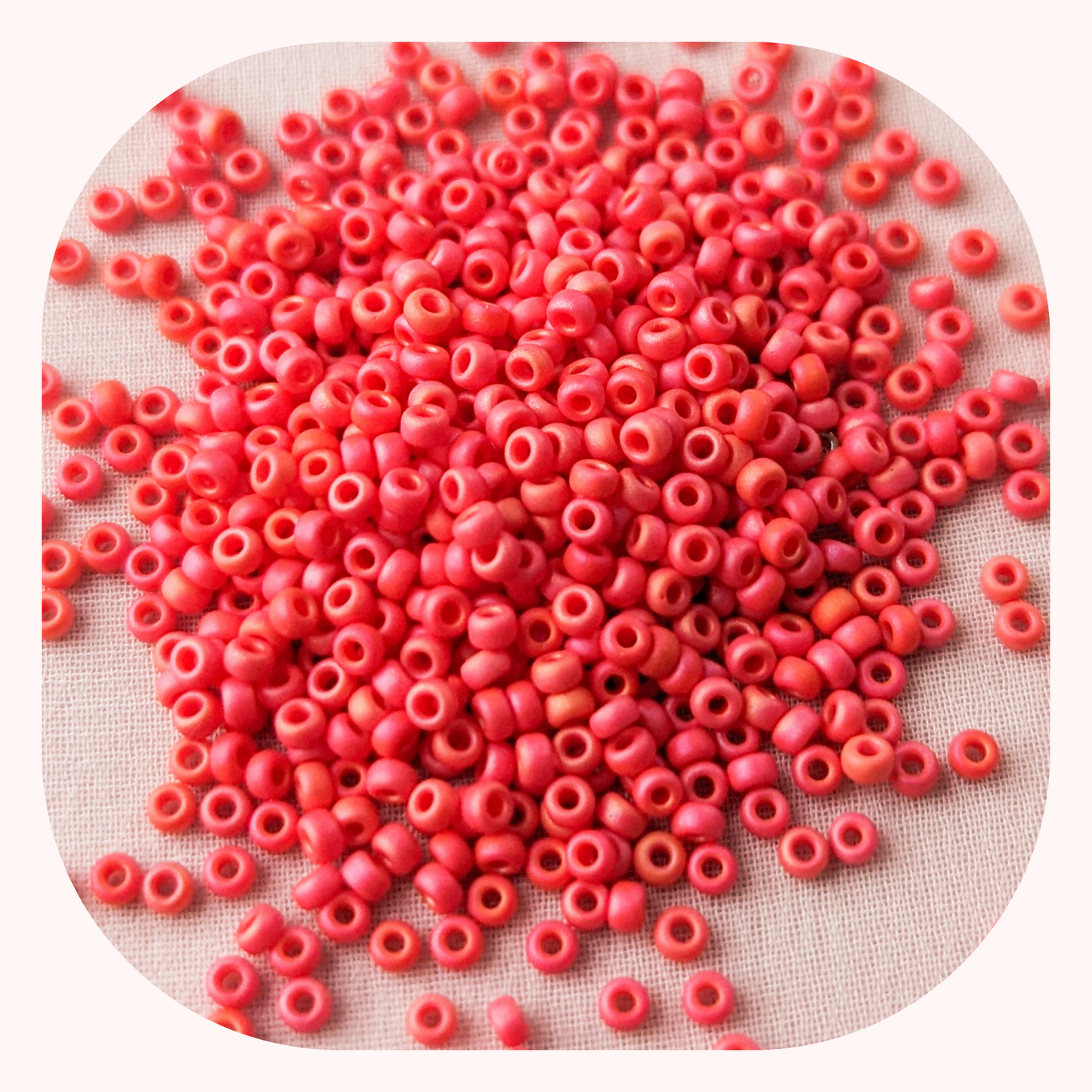 Matte Coral Red Rainbow - Single - Miyuki Rounds