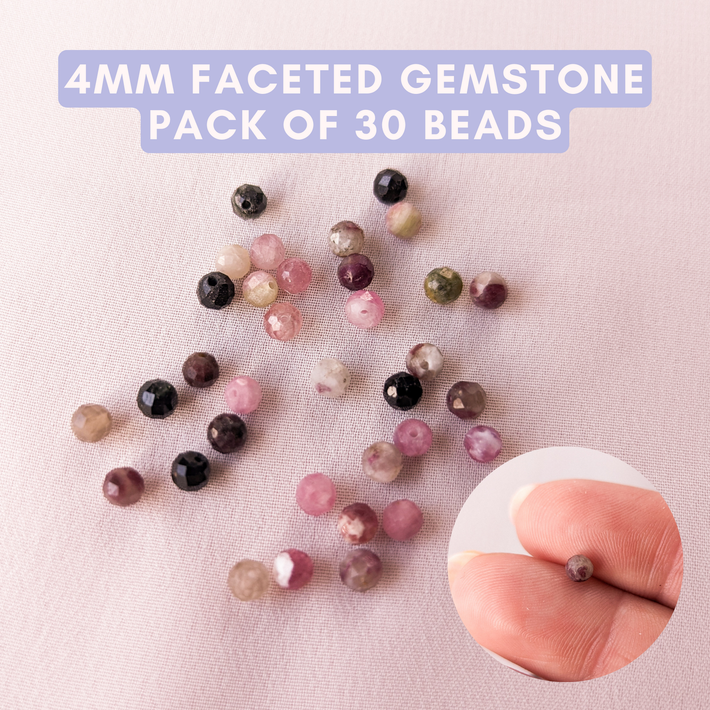 4mm Faceted Round - Watermelon Tourmaline Grade AAA