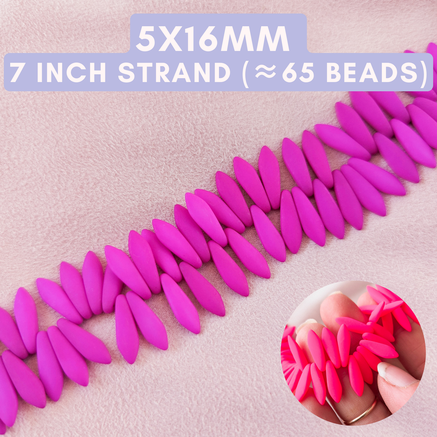 Matte Neon Purple - 5x16mm Daggers