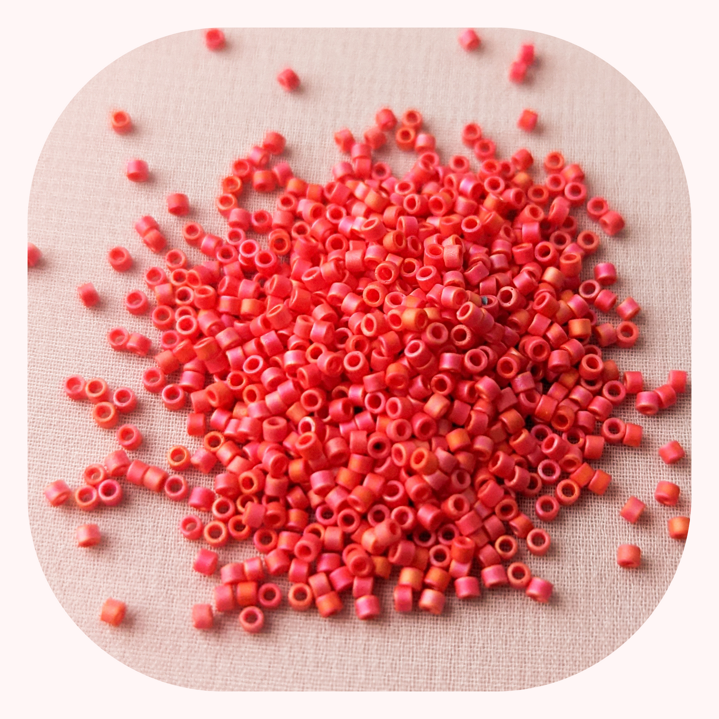 Matte Coral Red Rainbow - Single - Miyuki Delicas