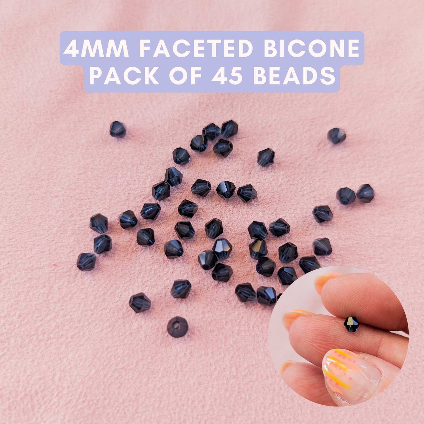 Montana Sapphire - 4mm - Pack of 45 - Faceted Bicone