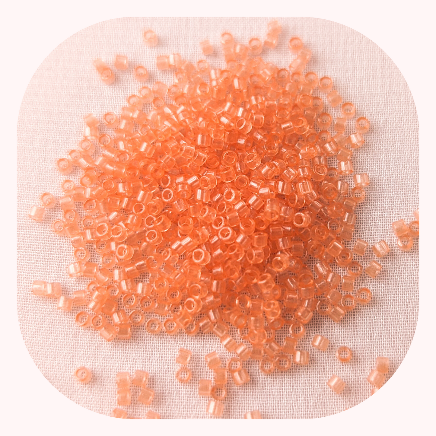 Glazed Transp. Peach- Single - Miyuki Delicas