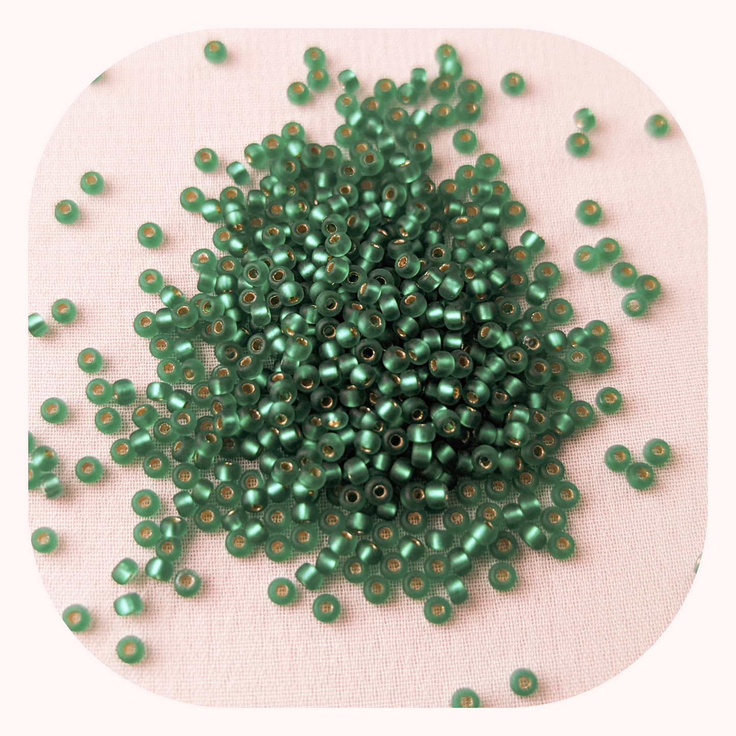 Matte Silver Lined Emerald - Single - Miyuki Rounds
