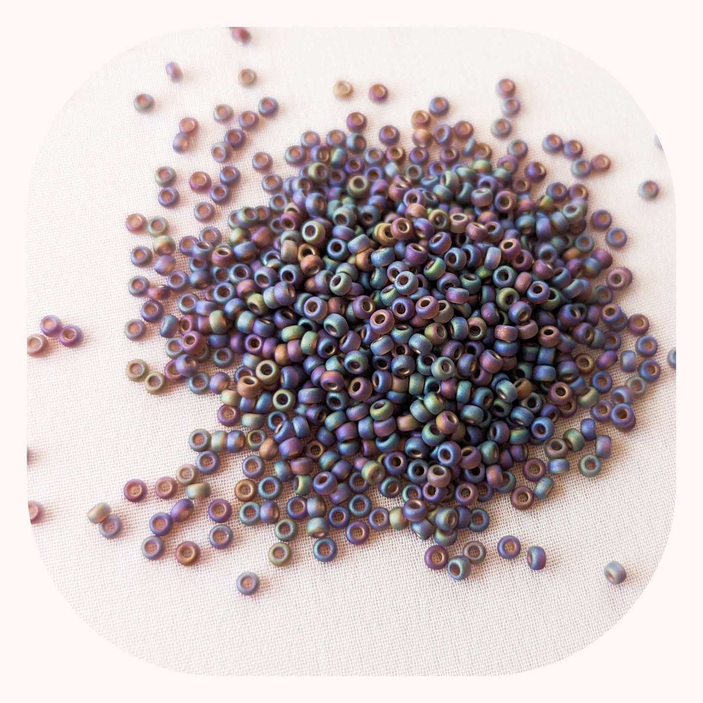 Matte Transp. Root Beer Rainbow - Single - Miyuki Rounds