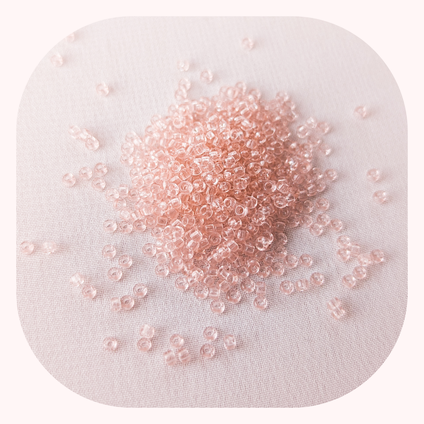 Transparent Light Tea Rose Quartz - Single - Miyuki Rounds