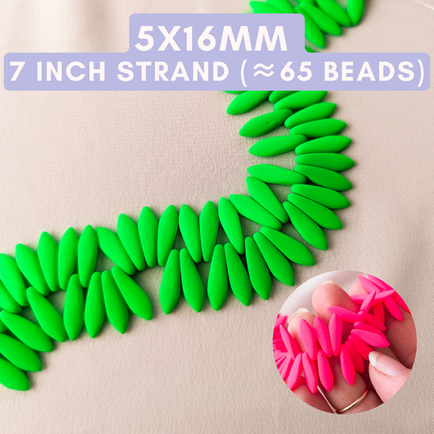 Matte Neon Green - 5x16mm Daggers