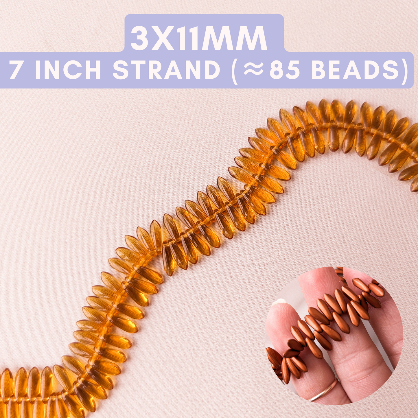 Topaz - 3x11mm Mini Daggers