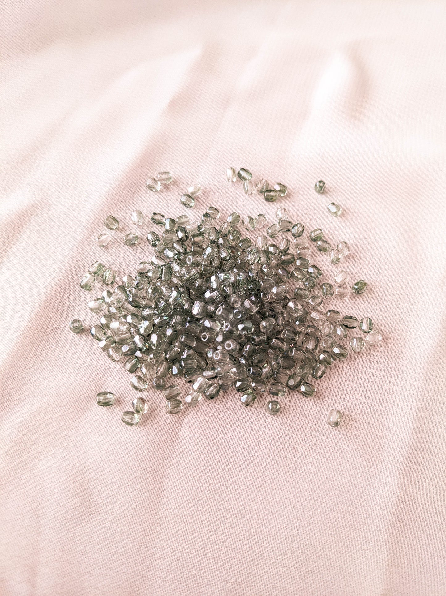 Two Tone Mint Crystal - 3mm - Fire Polish Faceted Crystals