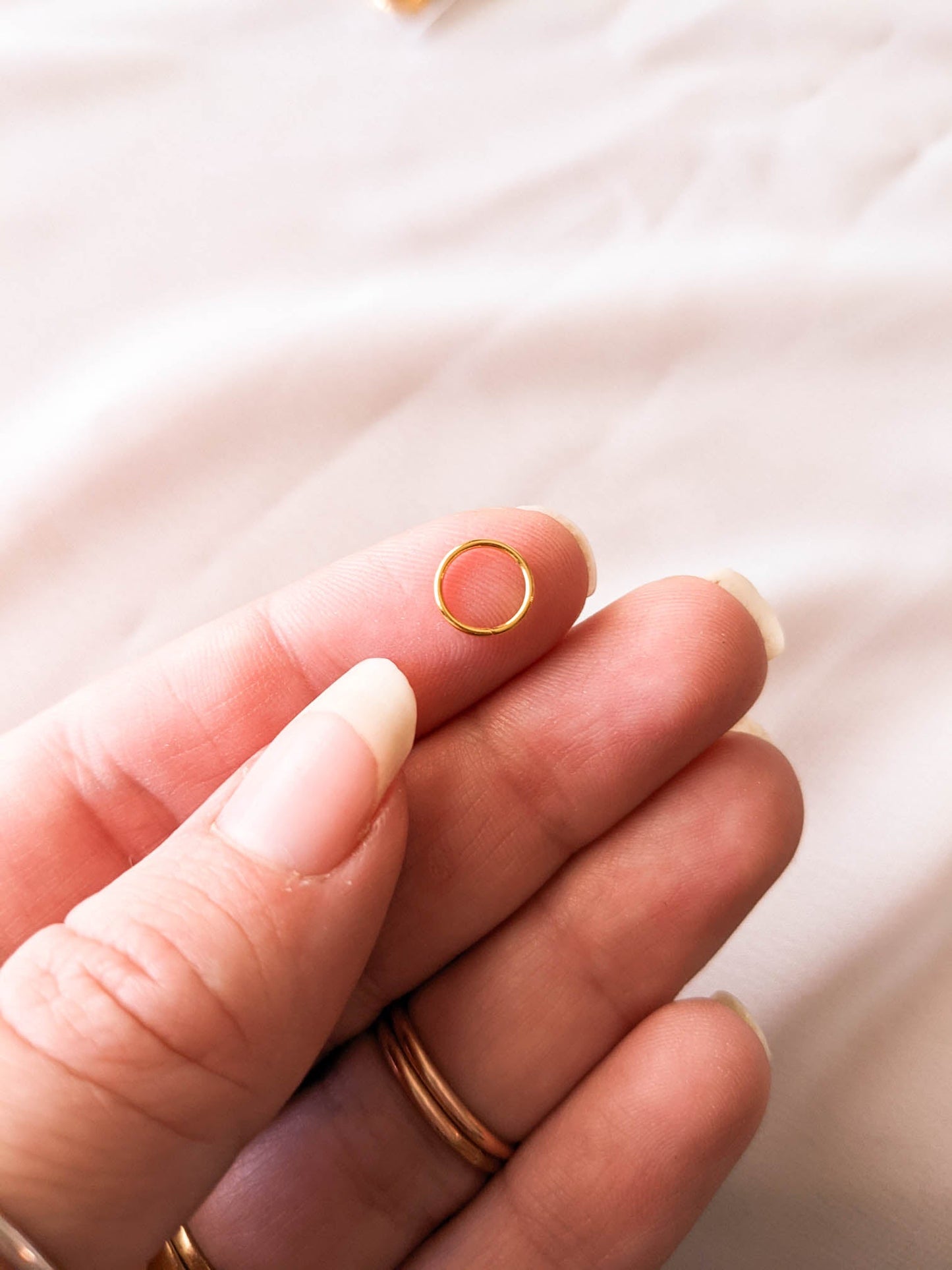 50 Pack - 8mm Jump Rings - Gold Plated Brass - 20 Gauge Wire