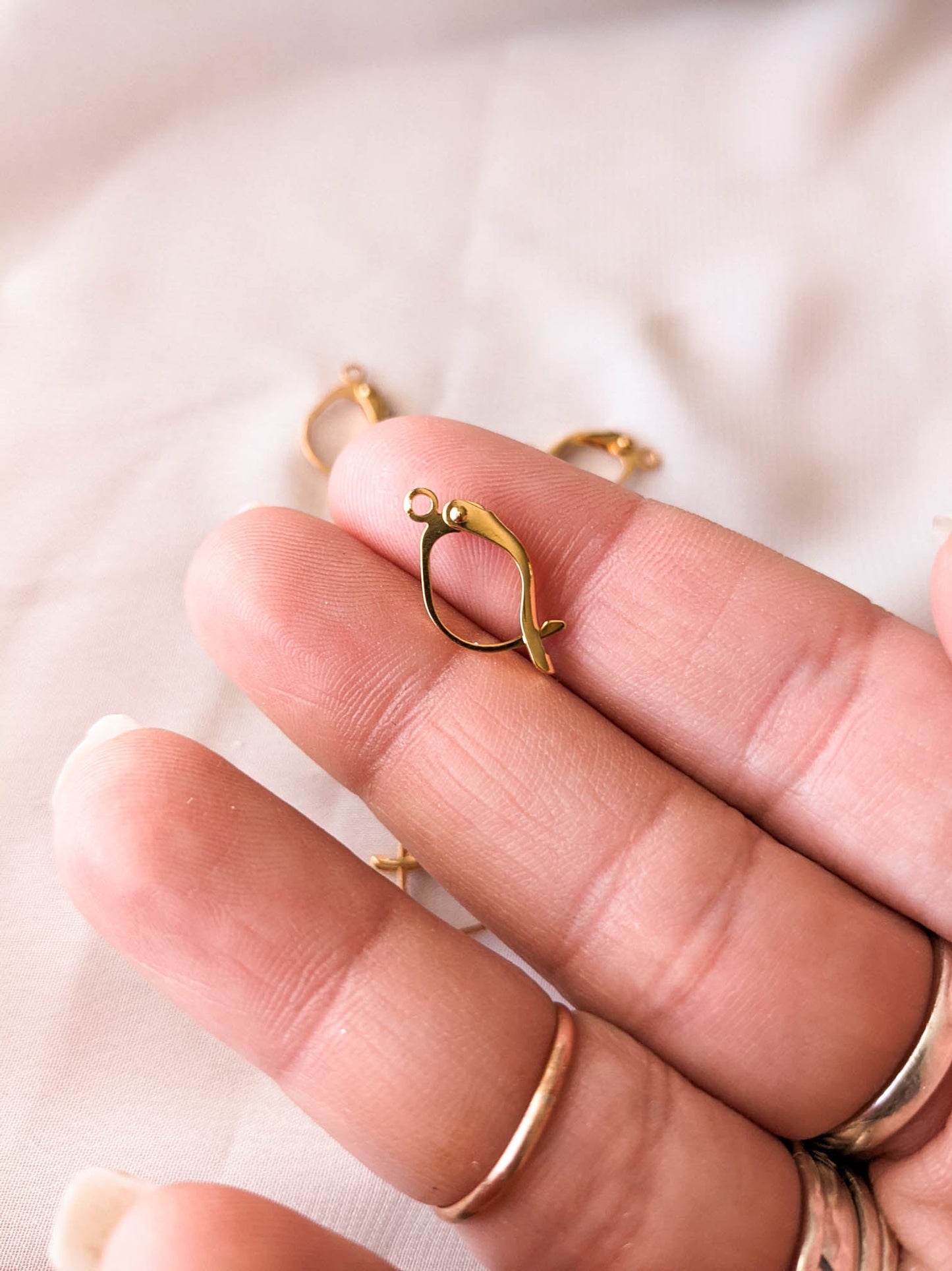 Leverbacks - Gold Plated Brass - 5 Pairs