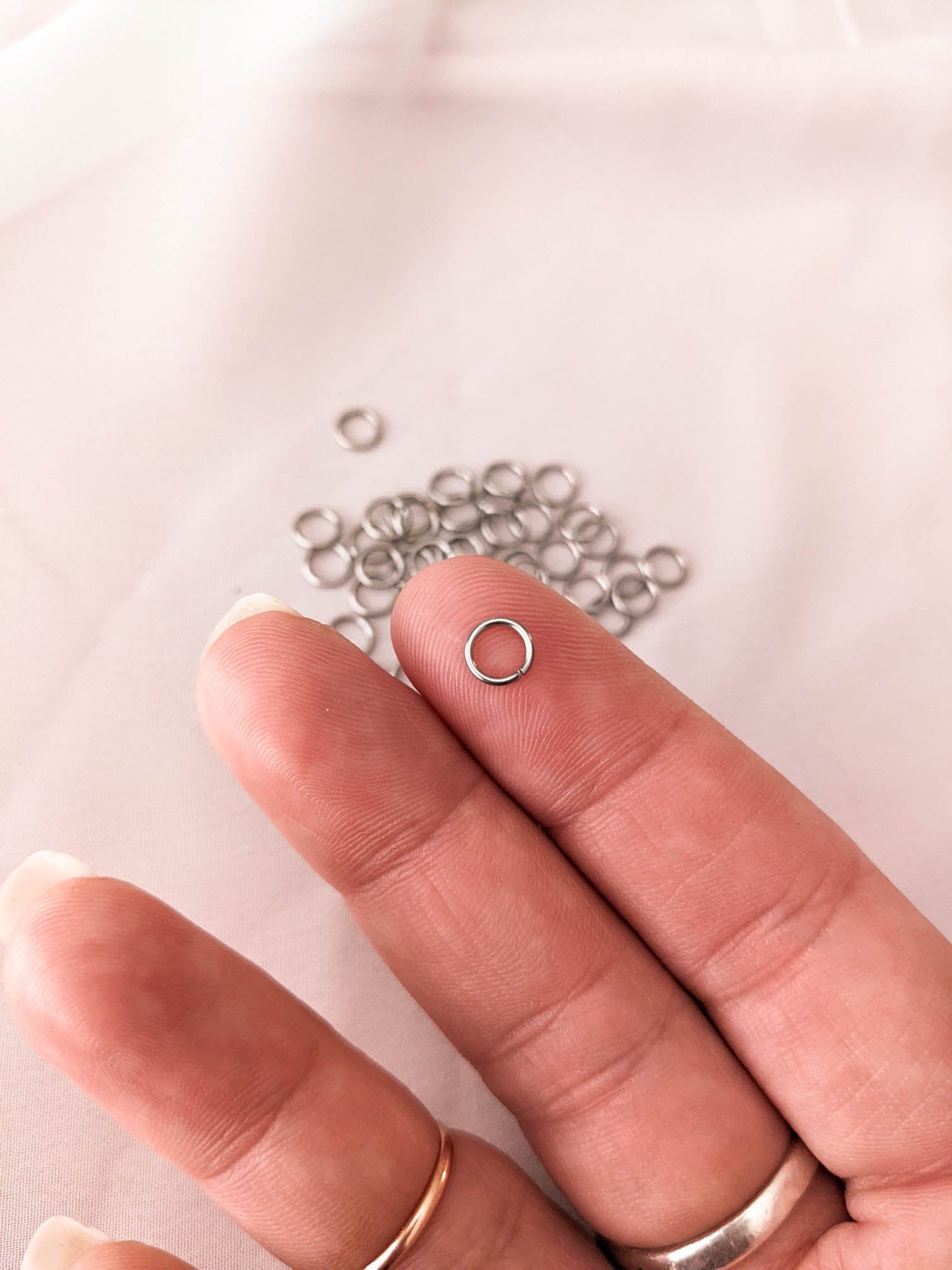 50 Pack - 6mm Jump Rings - Stainless Steel - 20 Gauge Wire