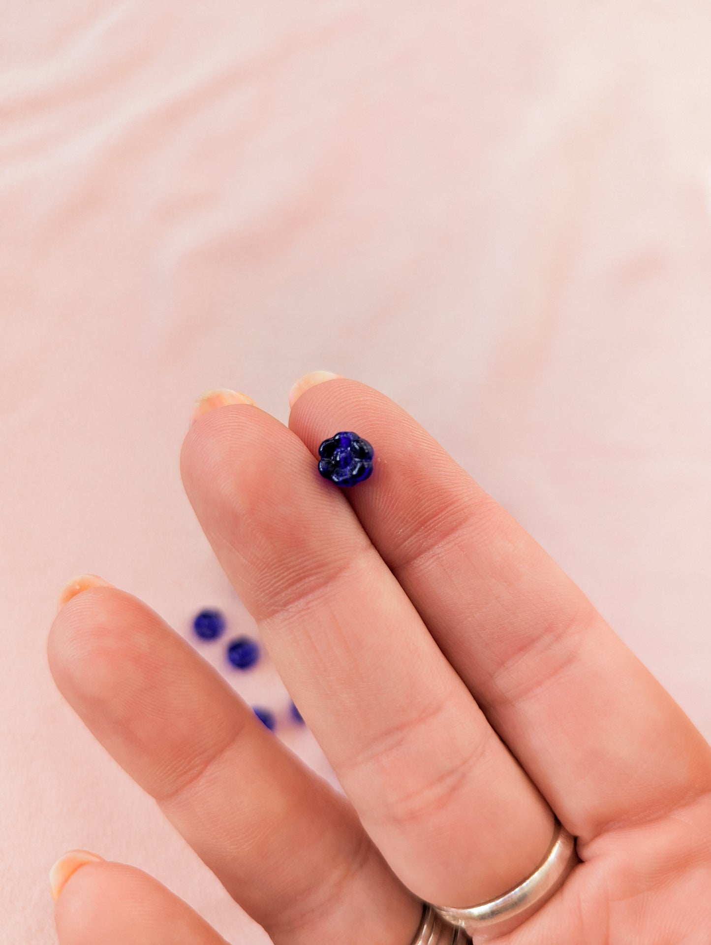 Flowers - Cobalt - 6mm Bead