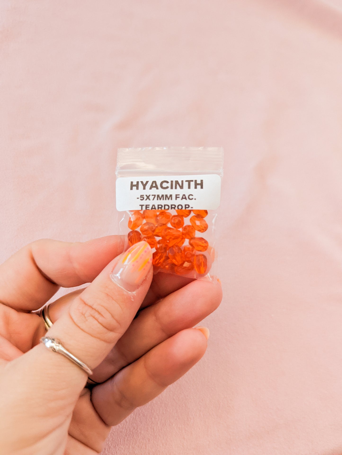 Hyacinth - Faceted Teardrops - 5x7mm with Vertical Hole