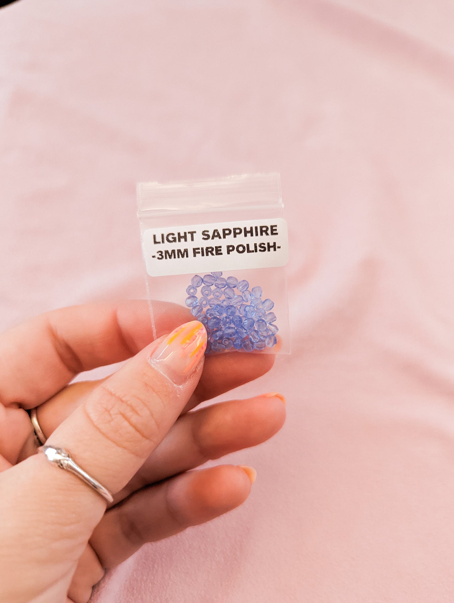 Light Sapphire - 3mm - Pack of 60 - Fire Polish Faceted Crystals