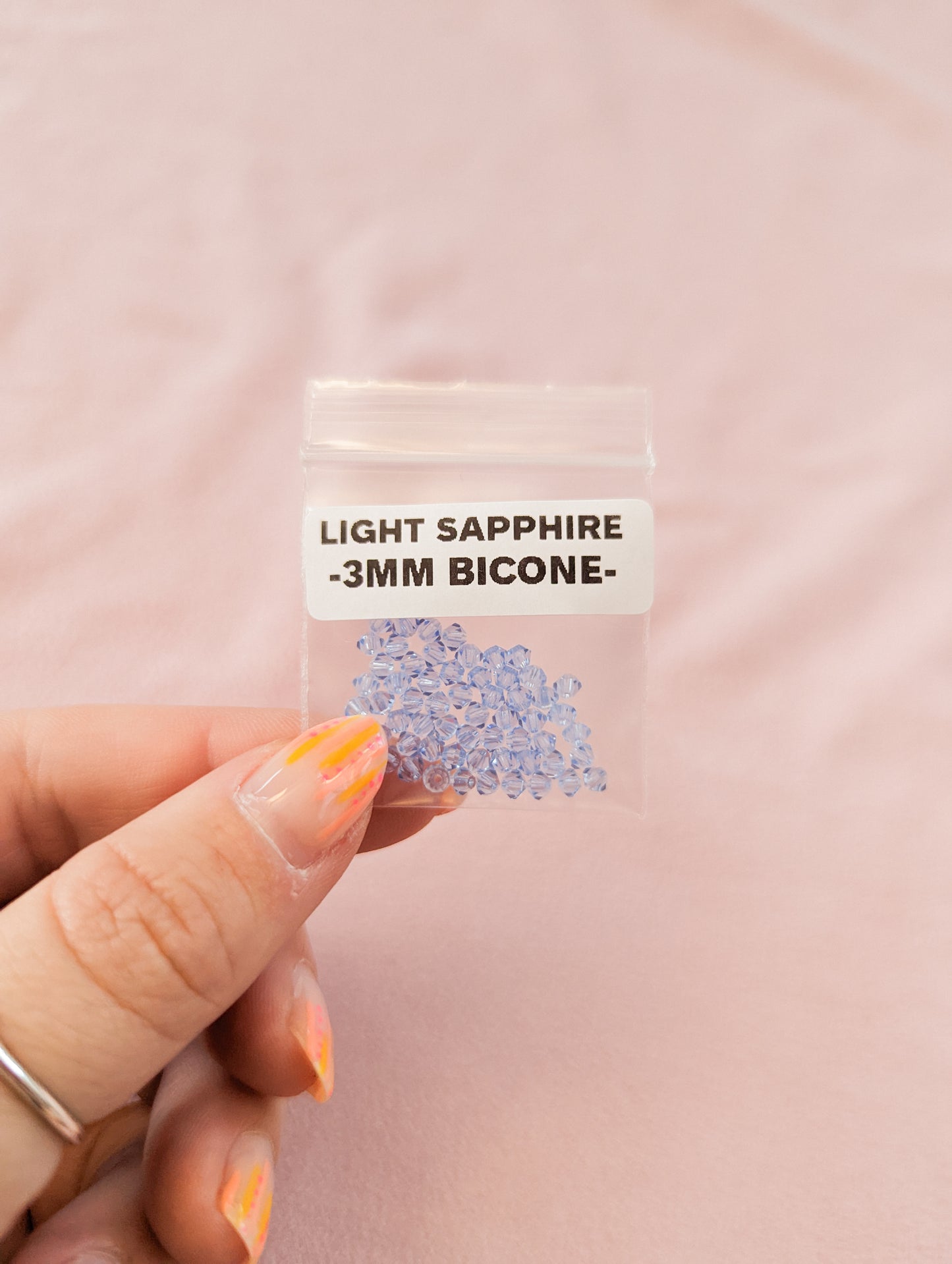 Light Sapphire - 3mm - Pack of 45 - Faceted Bicone