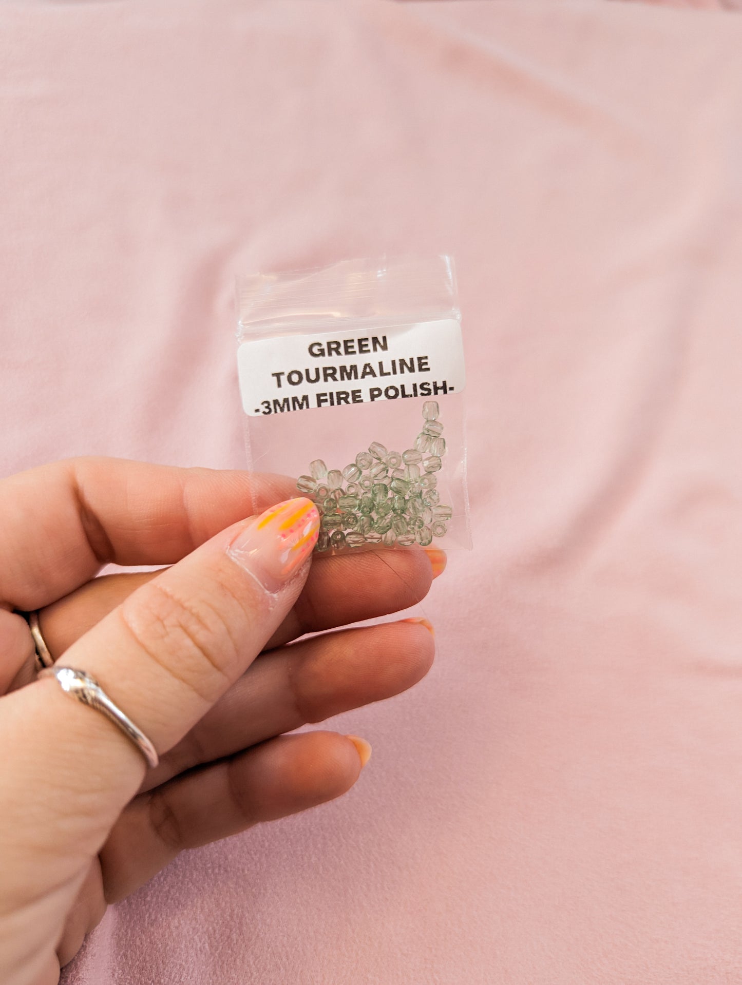 Green Tourmaline - 3mm - Pack of 60 - Fire Polish Faceted Crystals