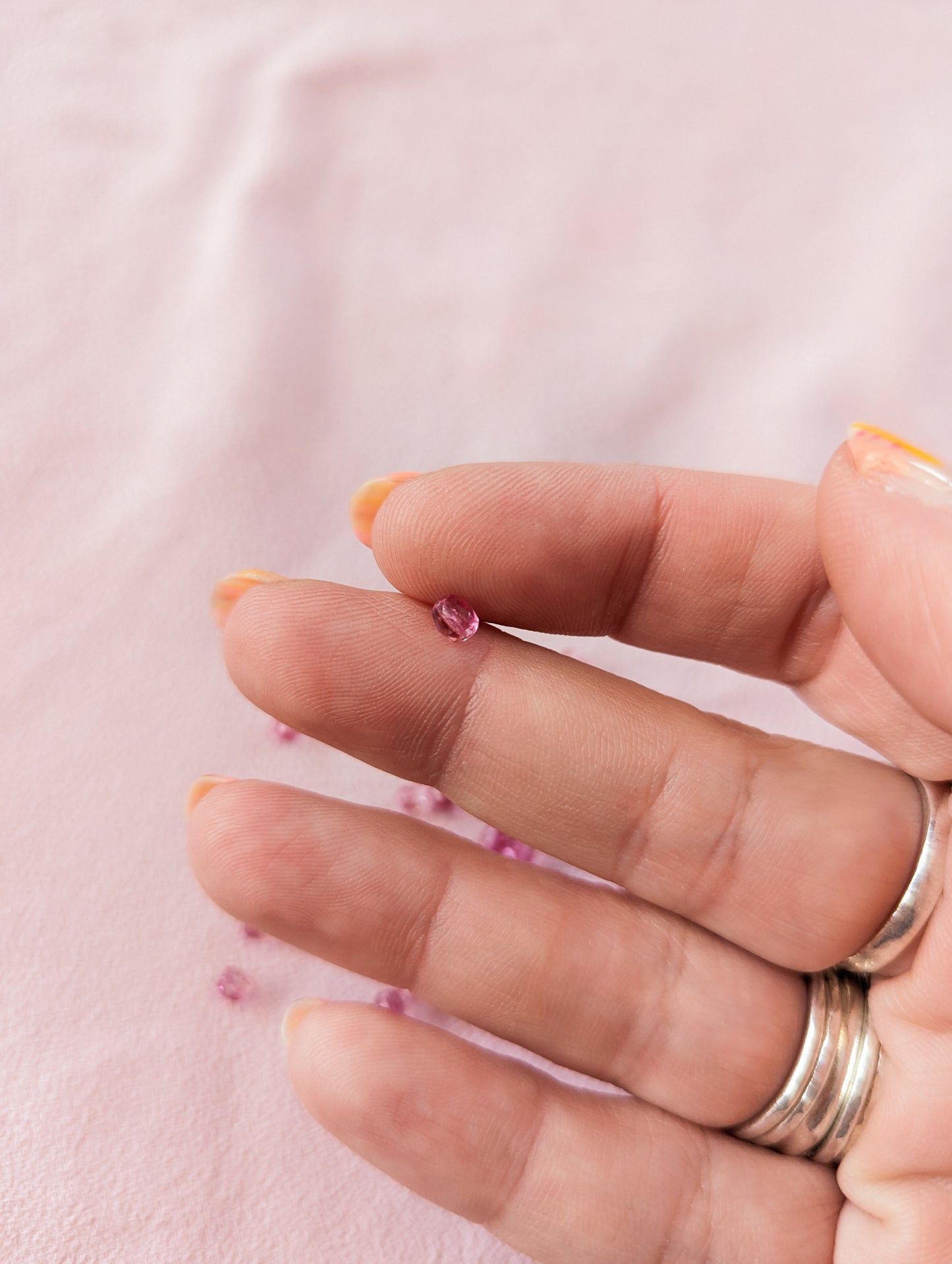 French Fuchsia Swirl - 4mm - Fire Polish Faceted Crystals