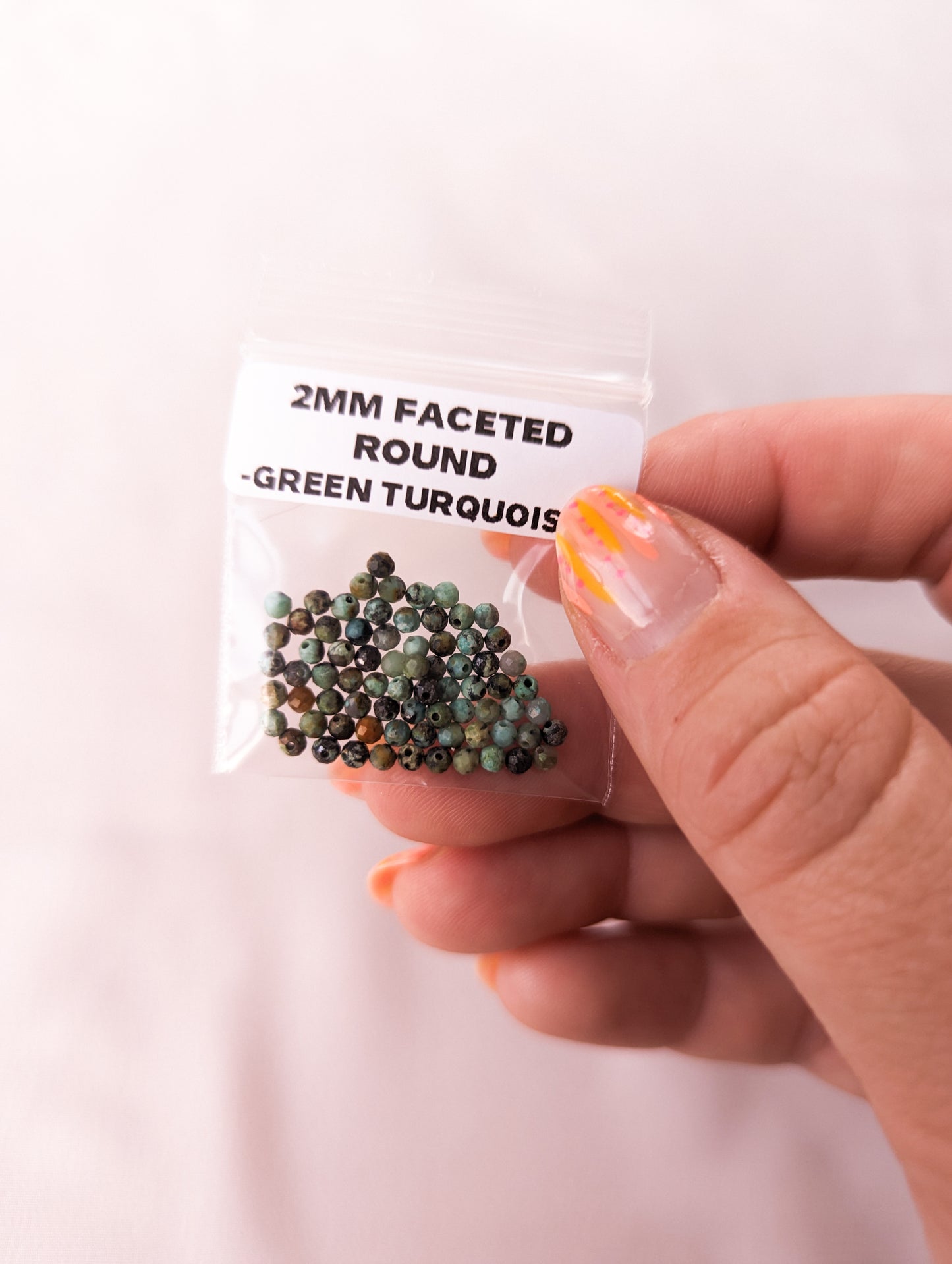 2mm Faceted Round - Green Turquoise Grade AAA