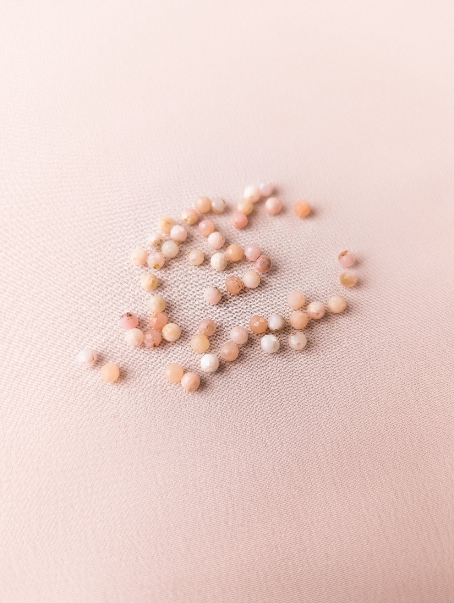3mm Faceted Round - Pink Opal