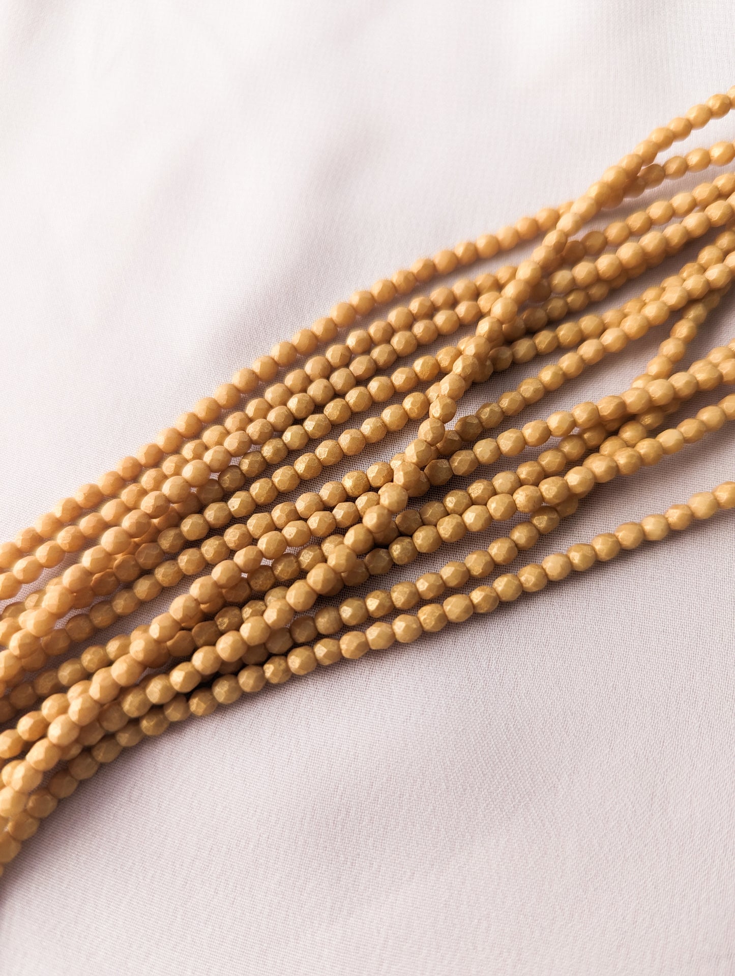 Pacifica Ginger - 3mm - Strand of 50 - Fire Polish Faceted Crystals