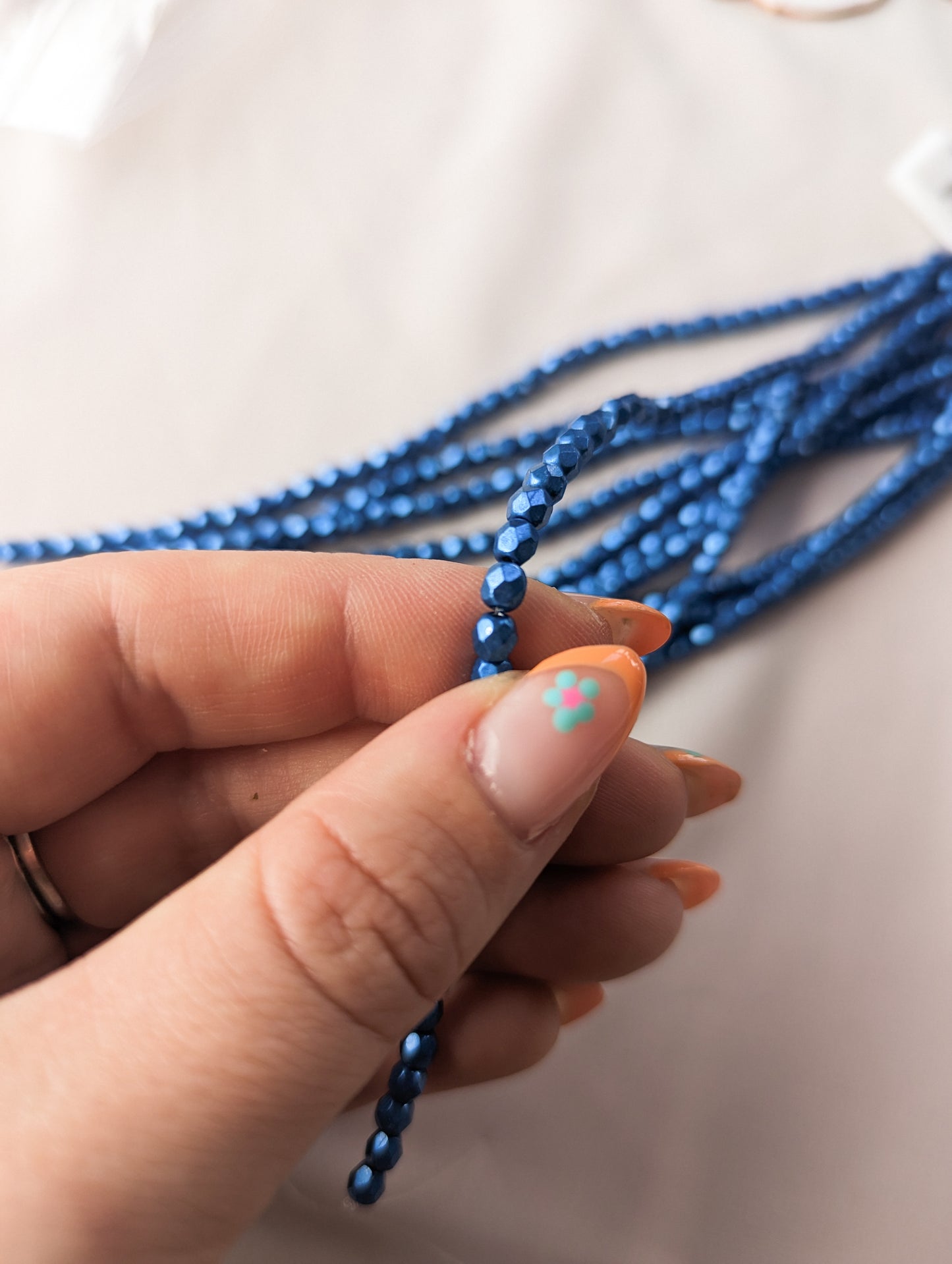 Saturated Metallic Marina Cobalt - 4mm - Fire Polish Faceted Crystals