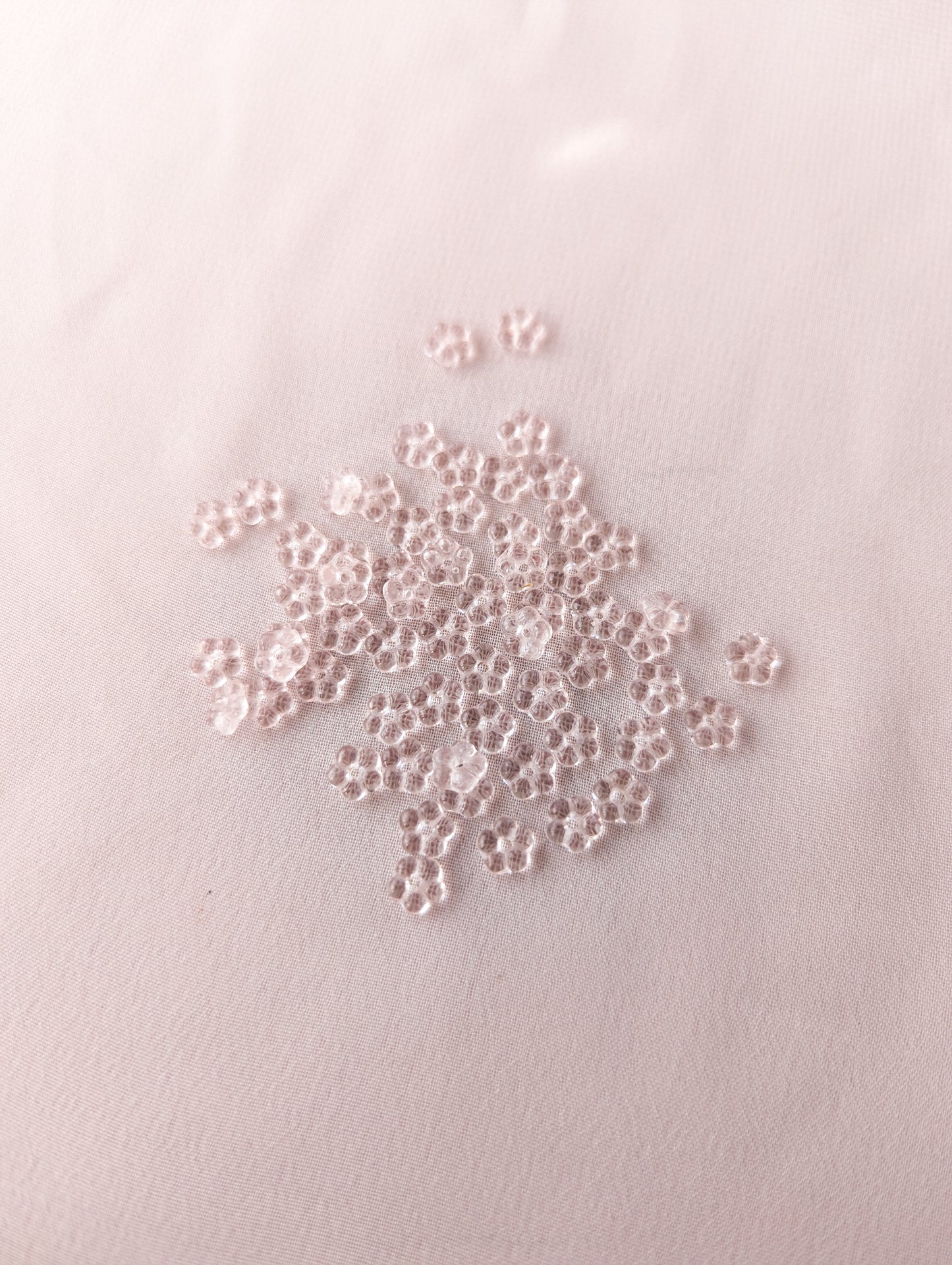 Flowers - Pink - 5mm with Center Hole