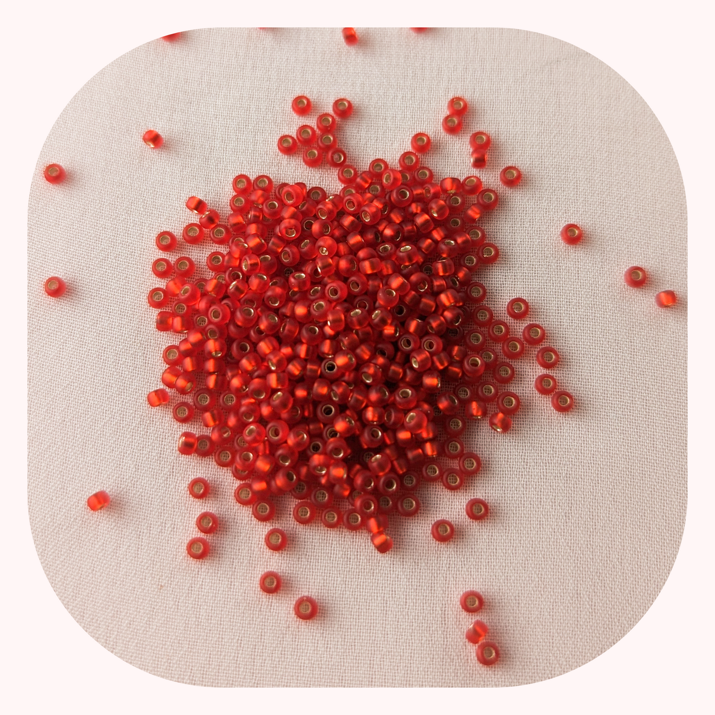 Semi-Matte Silver Lined Flame Red - Single - Miyuki Rounds