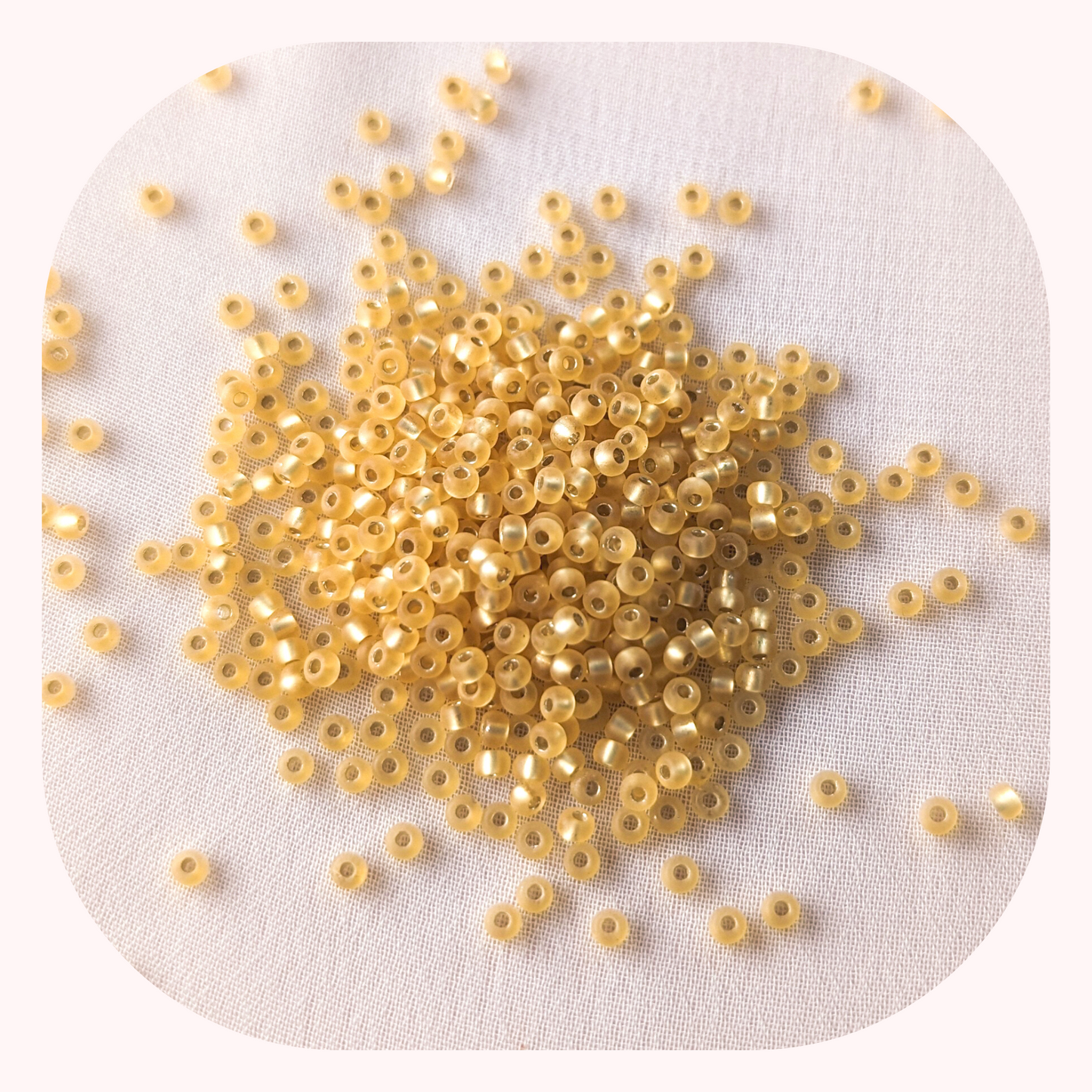 Semi Matte Silver Lined Gold - Single - Miyuki Rounds