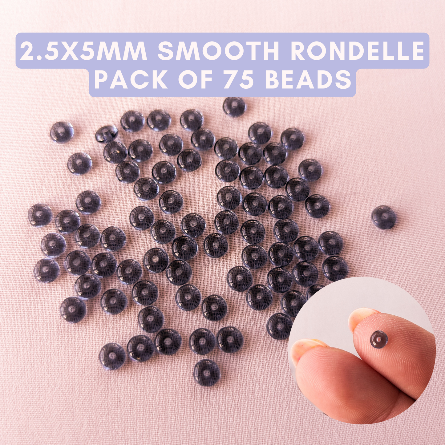 Montana Sapphire - 2x4mm - Smooth Rondelle - Pack of 75