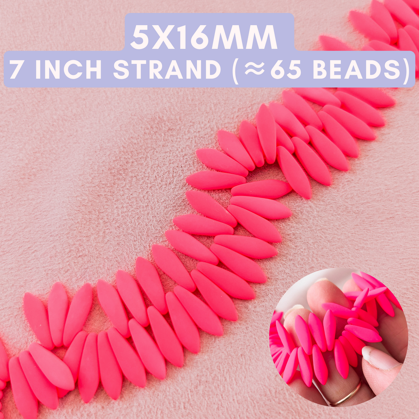 Matte Neon Pink - 5x16mm Daggers