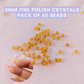 Amber - 3mm - Pack of 60 - Fire Polish Faceted Crystals