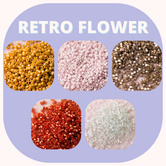 Retro Flowers - Miyuki Delicas