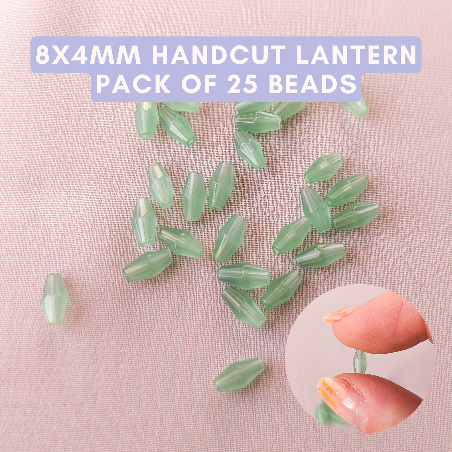 Milky Teal - Hand Cut Lantern - Pack of 25