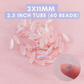 Frosted Pink AB - 3x11mm Mini Daggers