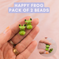 Happy Frog - Lampwork Glass - Pack of 2