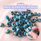 Roller - India Glass - Aqua Gold Marble - 9mm