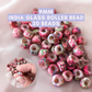 Roller - India Glass - Pink Rainbow Marble - 9mm