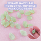 Wavy Leaf - Mint Opal - 9x14mm - Pack of 20