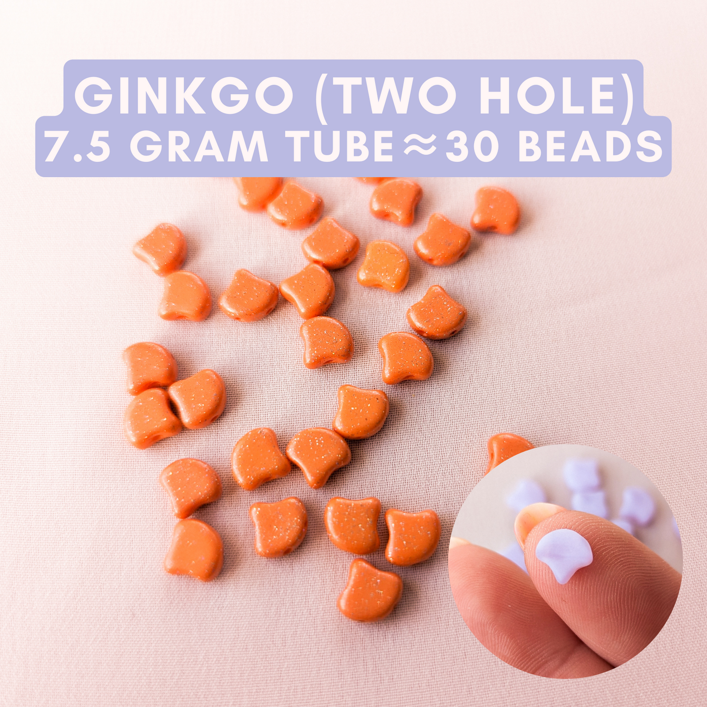 Star Dance Orange Tiger - Ginkgo 2 hole - 7.5 gram tube