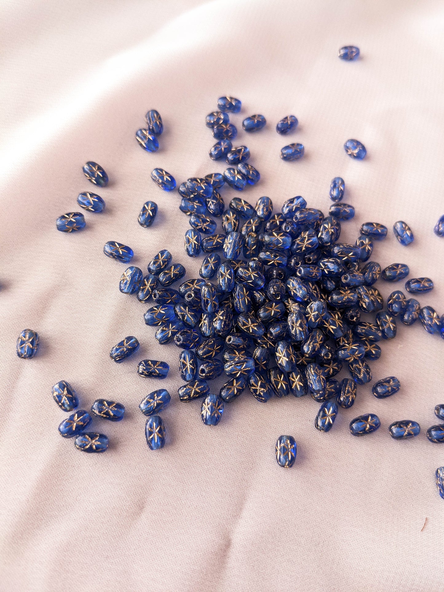 Twinkle Beads - Sapphire - Gold Ink - 6x4mm