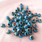 Roller - India Glass - Aqua Gold Marble - 9mm