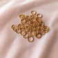 50 Pack - 8mm Jump Rings - Gold Plated Brass - 20 Gauge Wire