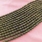 Olive Snake - 6mm - 7 inch Strand - Fire Polish Faceted Crystals