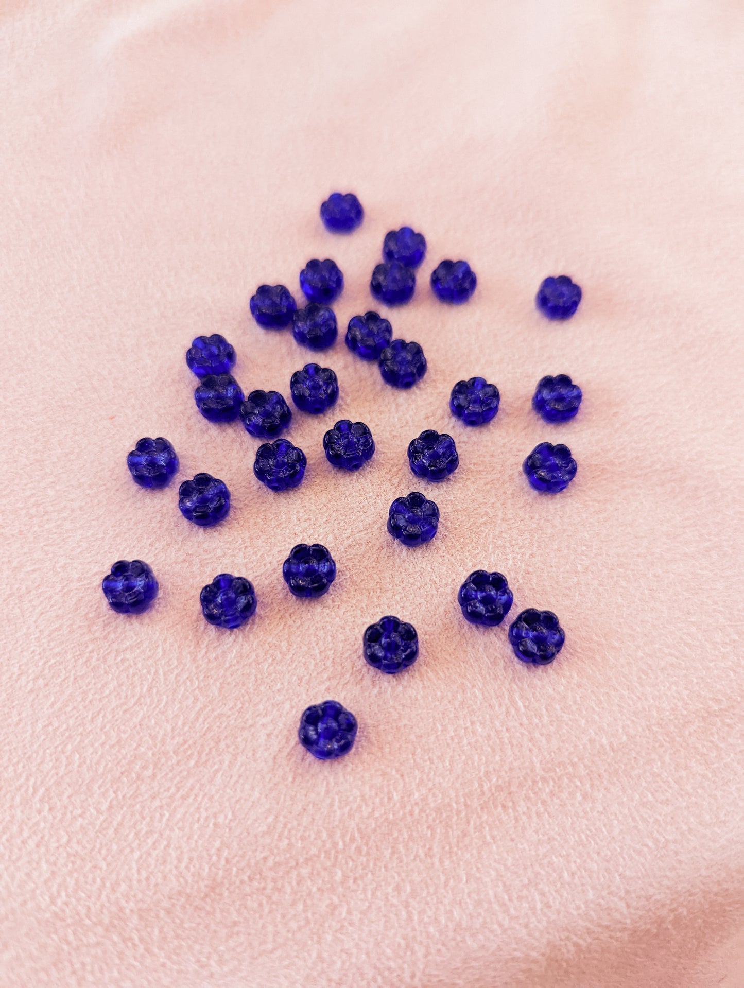 Flowers - Cobalt - 6mm Bead