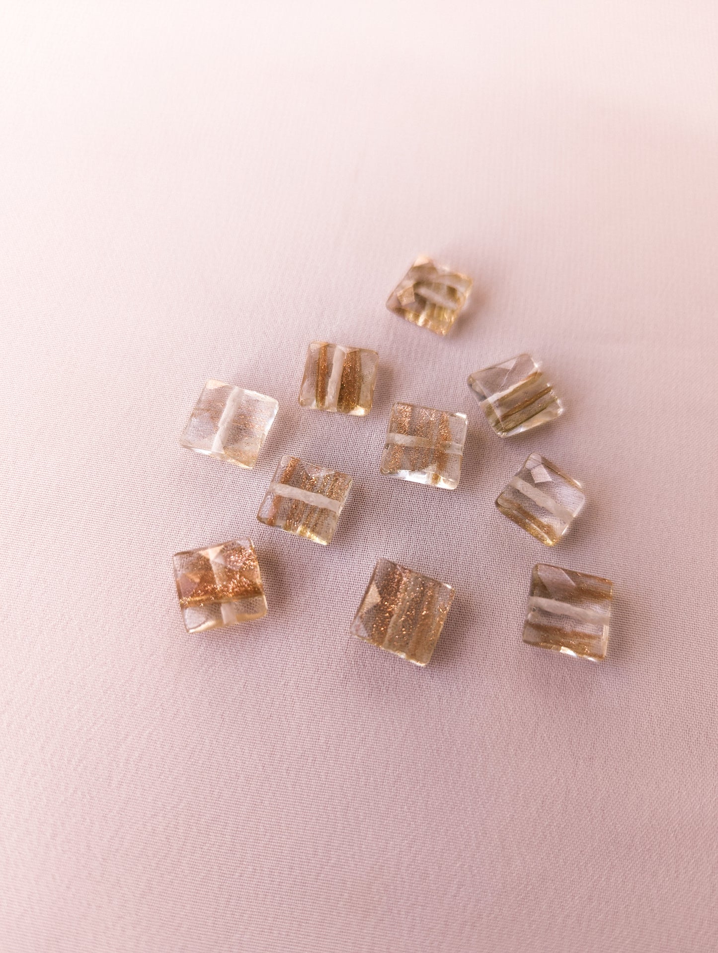 Sunstone - 10mm Faceted Square