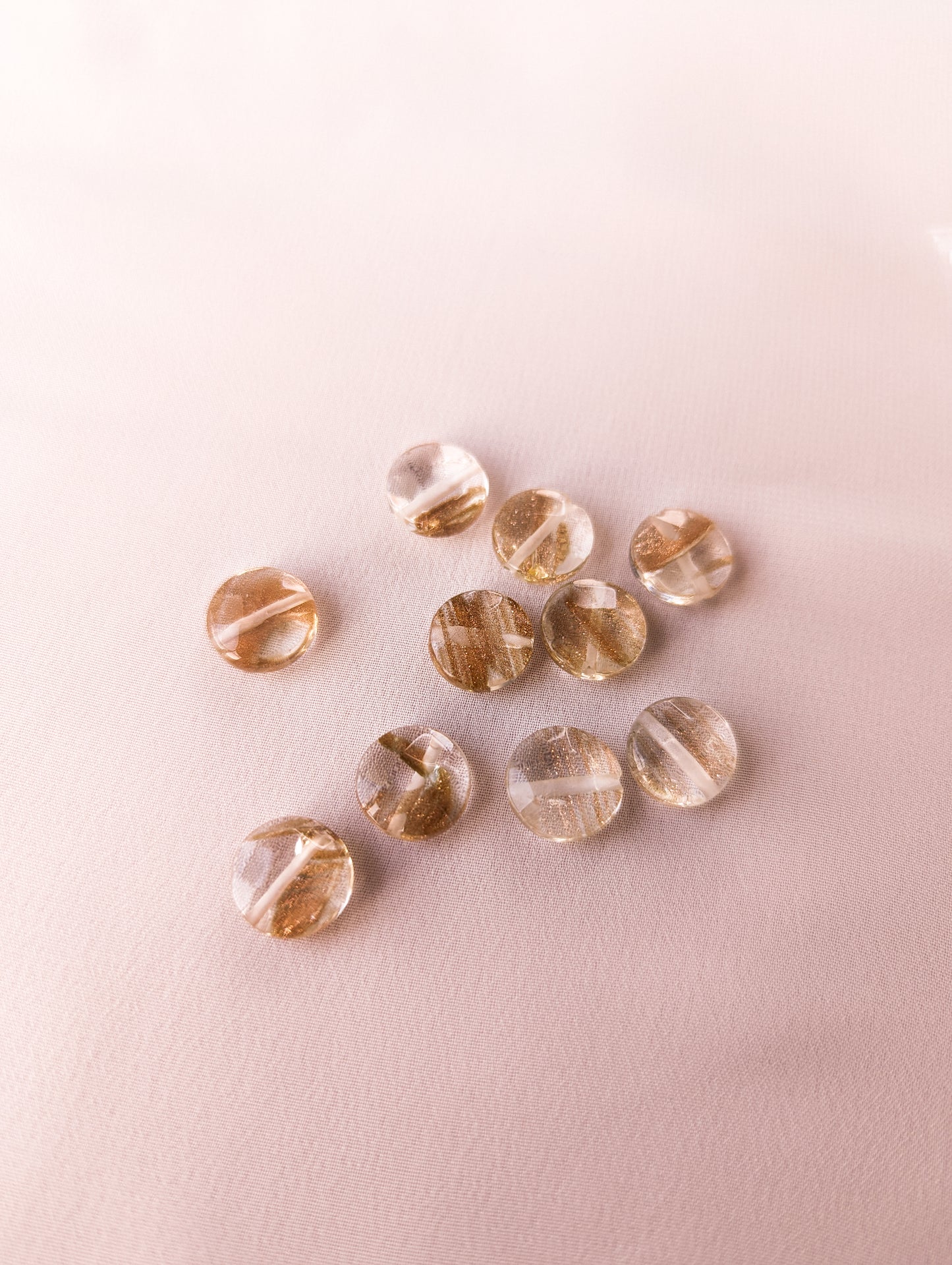 Sunstone - 12mm Faceted Coin
