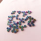 Blue & Purple - Daisy Bead - Hollow - 6mm Hematite Grade AAA